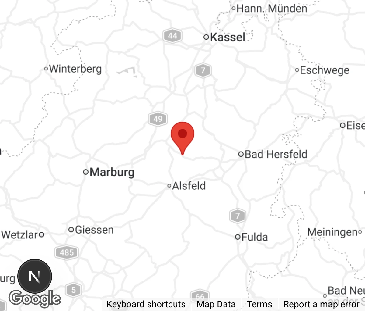 Map showing location of Tierschutzverein Neukirchen u.U. e.V.