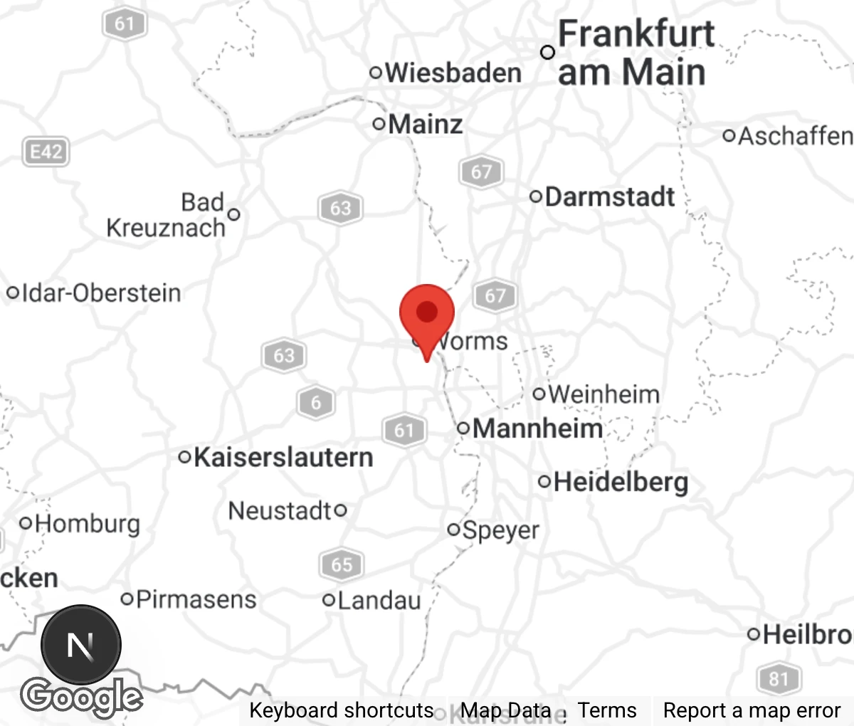 Map showing location of Auffangstation der Wildvogel-Auffang- station Nonnenhof e.V.