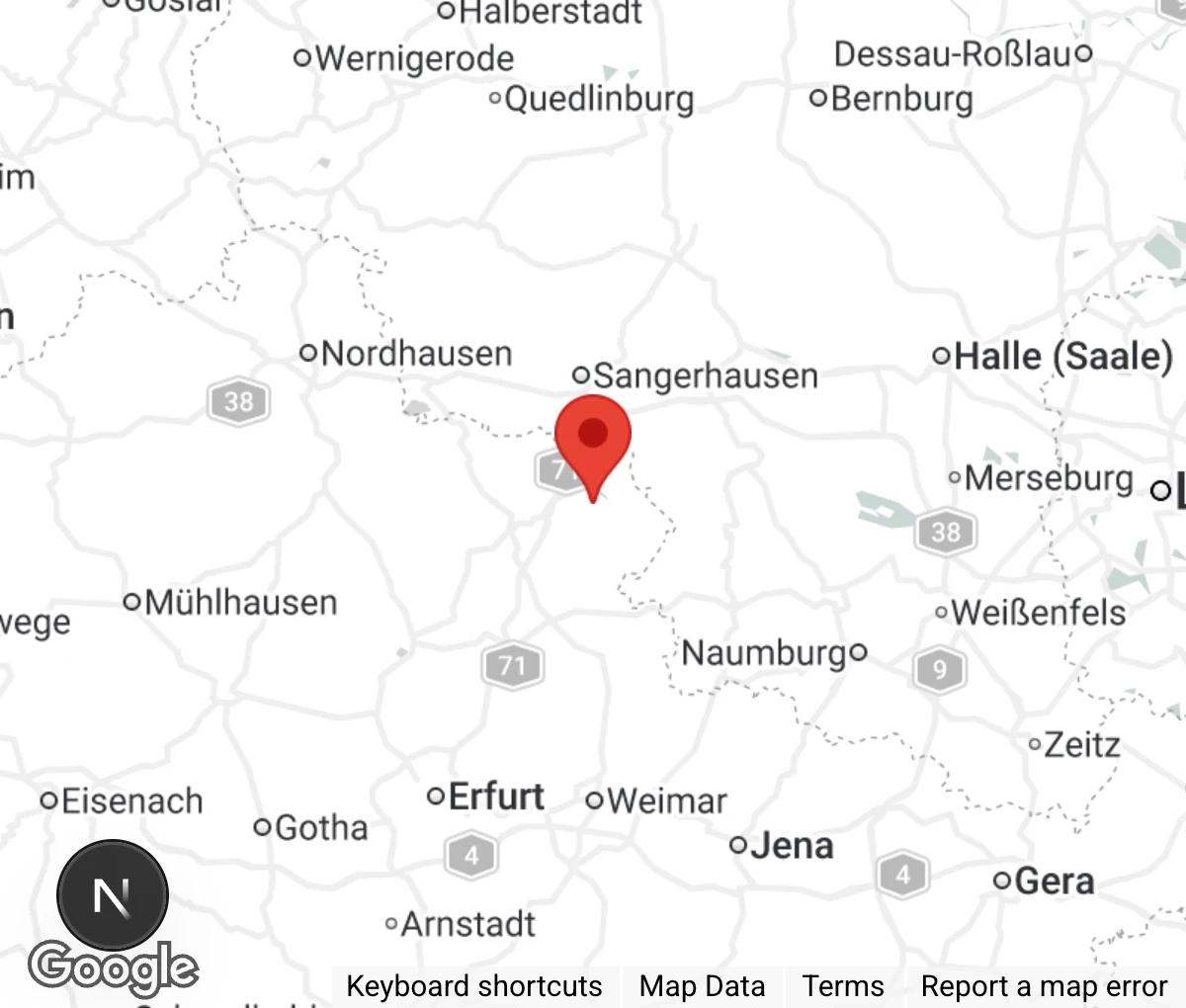 Map showing location of Tierschutzverein 'Am Weinberg' e.V.