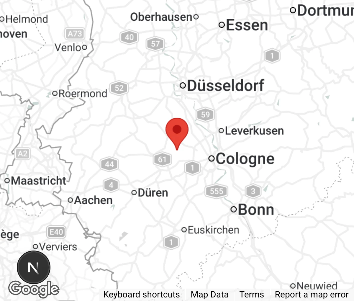 Map showing location of Strassenkatzen Rhein Erftkreis e.V.