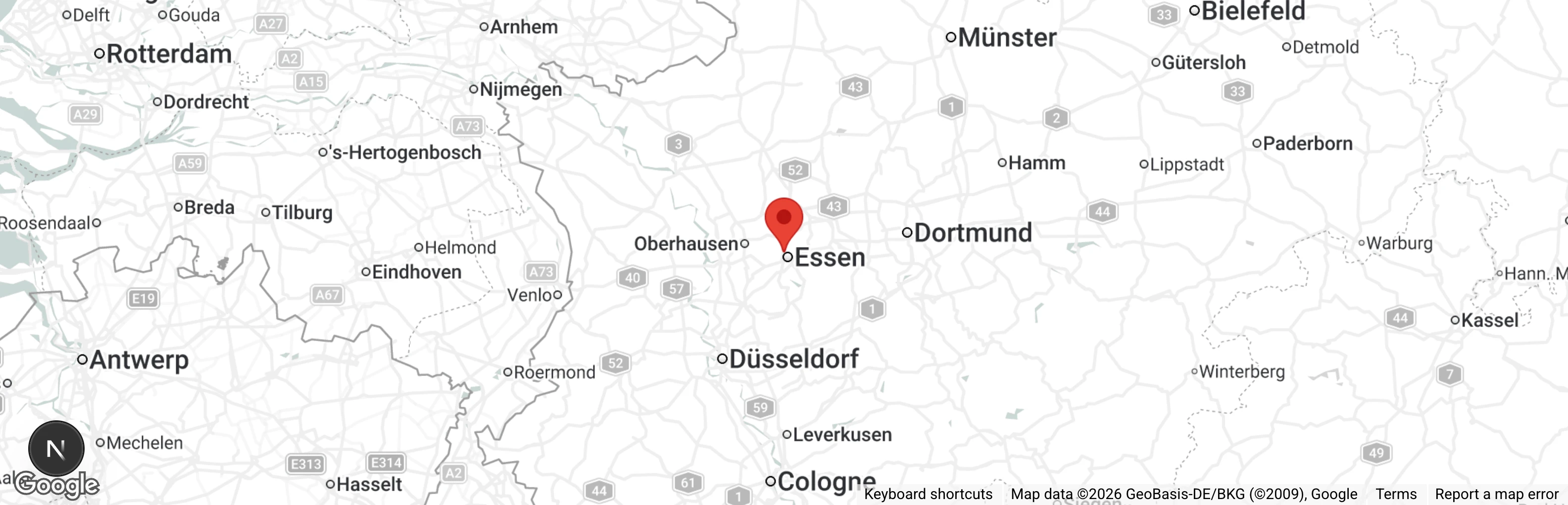 Map showing location of Tierschutzverein Groß-Essen e.V.