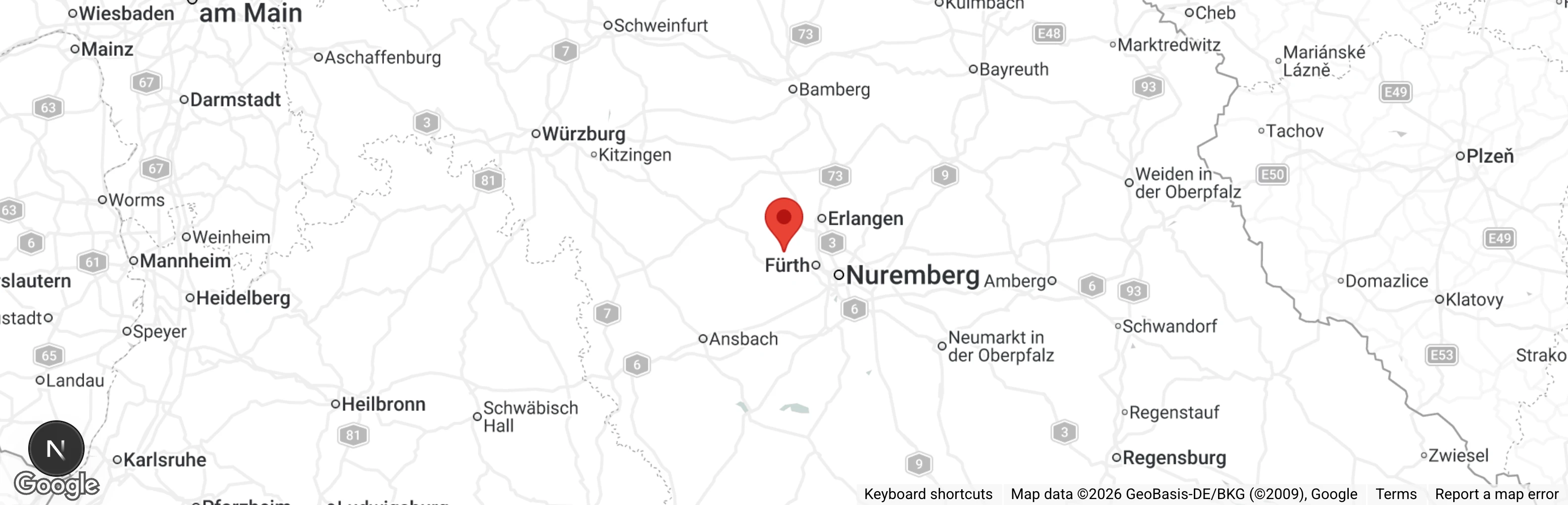 Map showing location of Tierfreunde Langenzenn e.V.