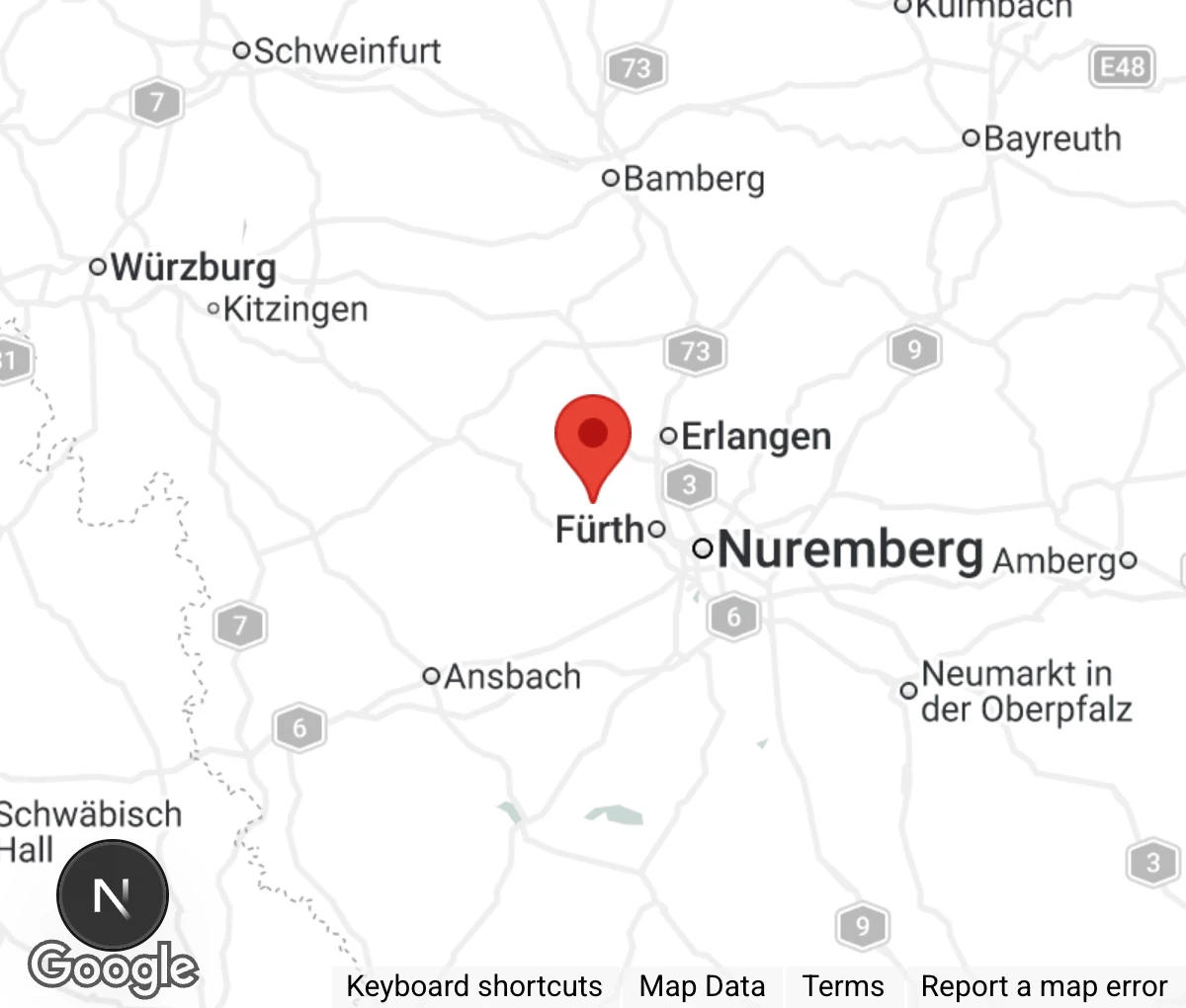 Map showing location of Tierfreunde Langenzenn e.V.