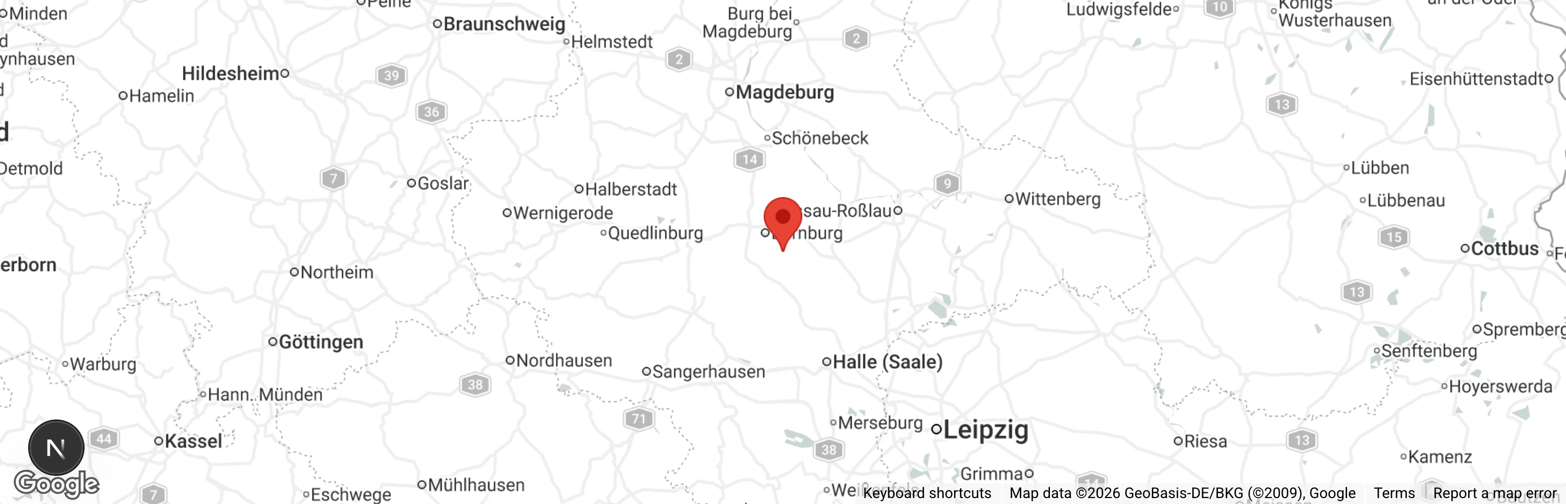 Map showing location of Tierheim Plömnitz