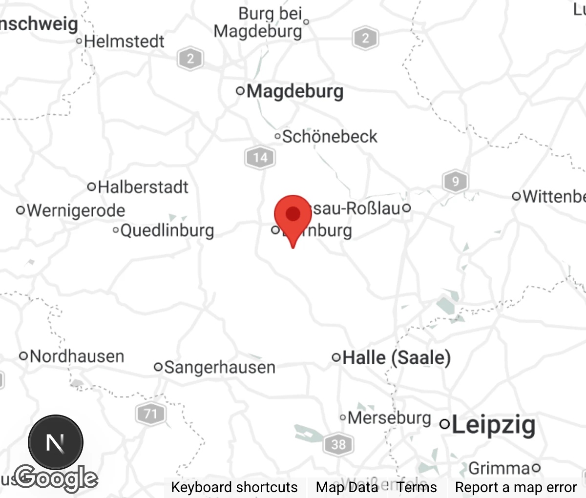 Map showing location of Tierheim Plömnitz