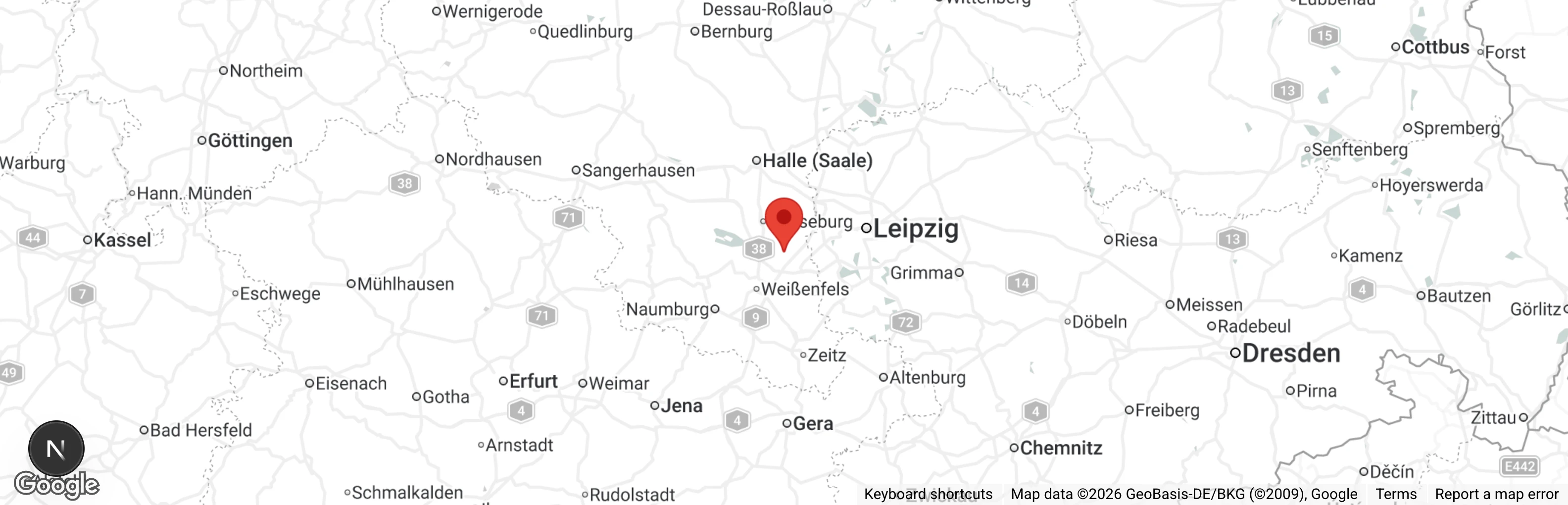 Map showing location of Tierheim 'SOS Tierhof'