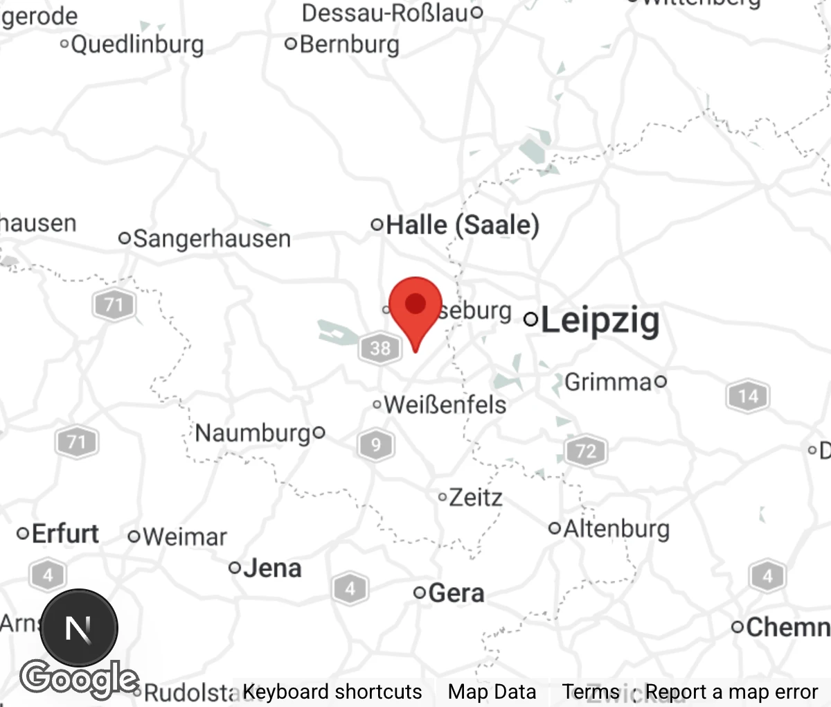 Map showing location of Tierheim 'SOS Tierhof'