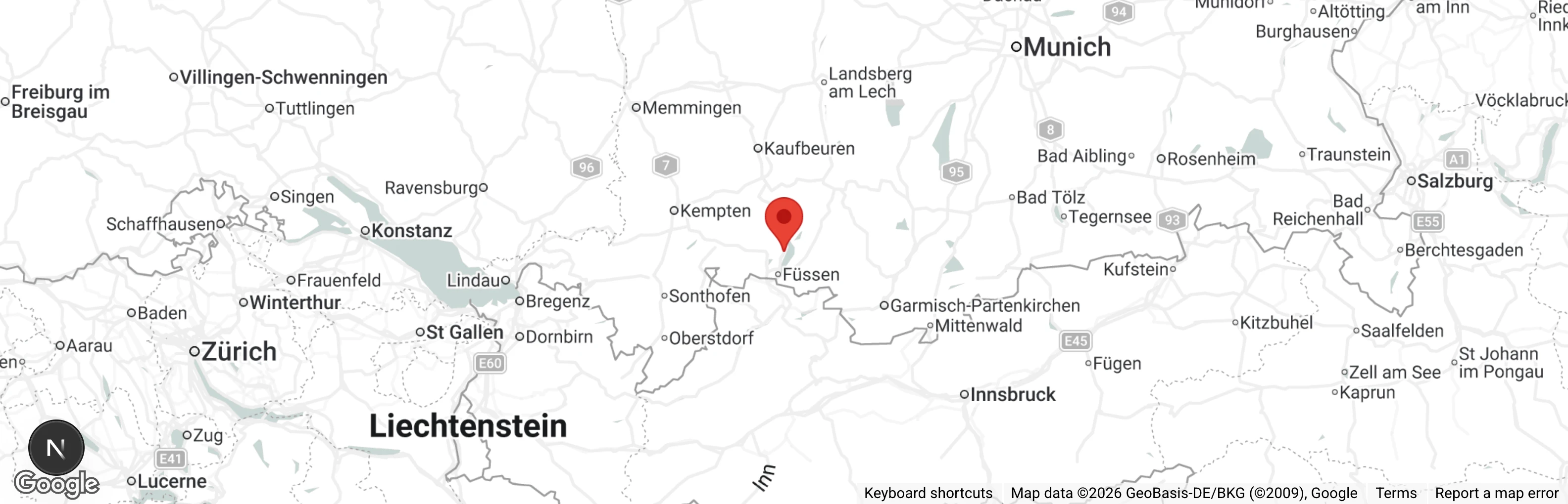 Map showing location of Tierheim Rieden