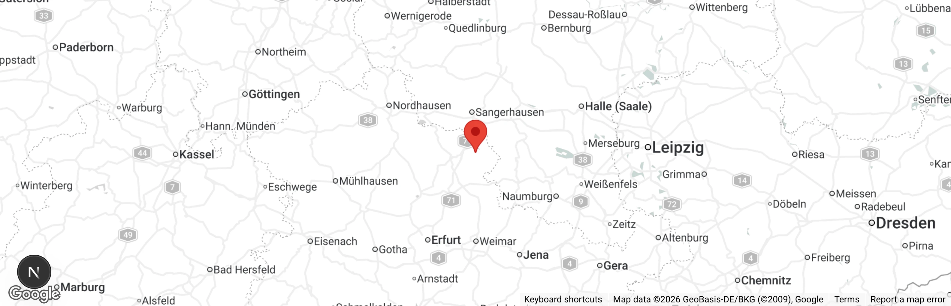 Map showing location of Tierheim Gehofen