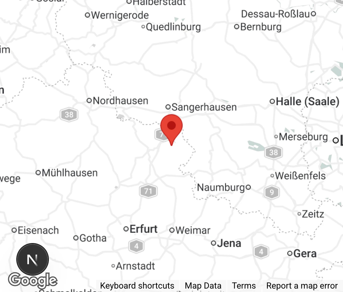 Map showing location of Tierheim Gehofen