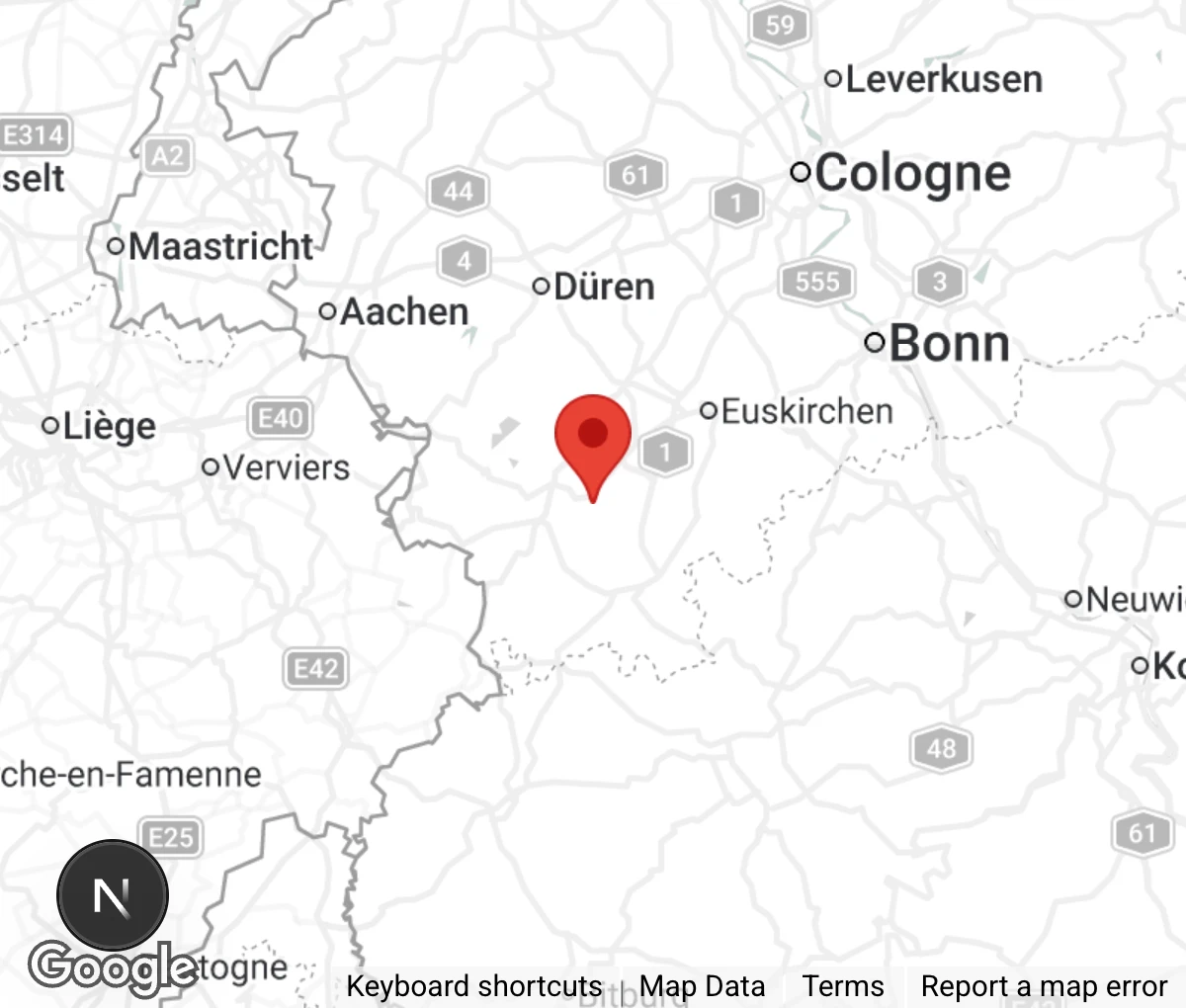 Map showing location of Tierheim Kall