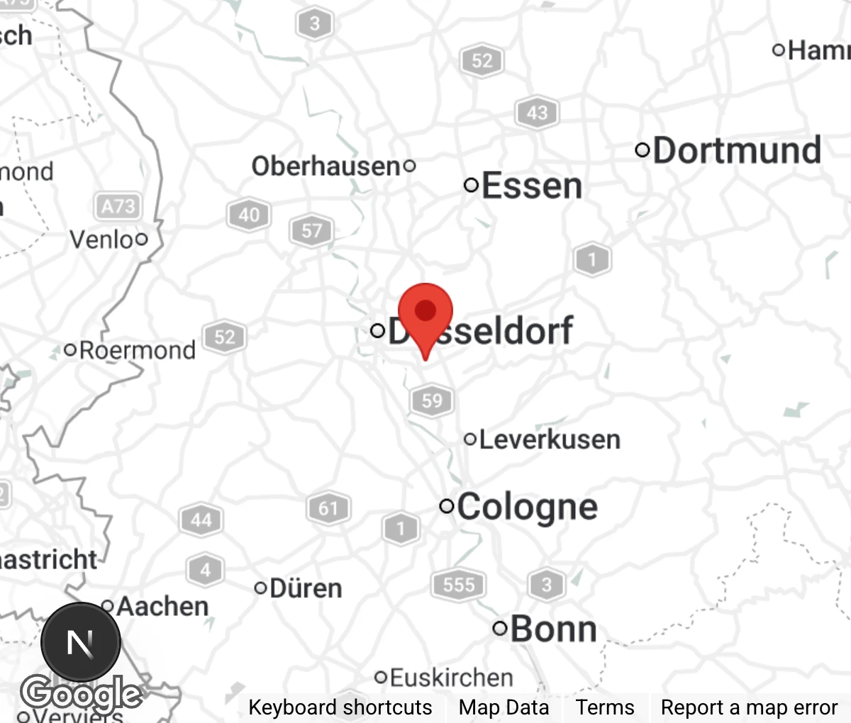 Map showing location of Meta-Kappel-Tierheim Hilden