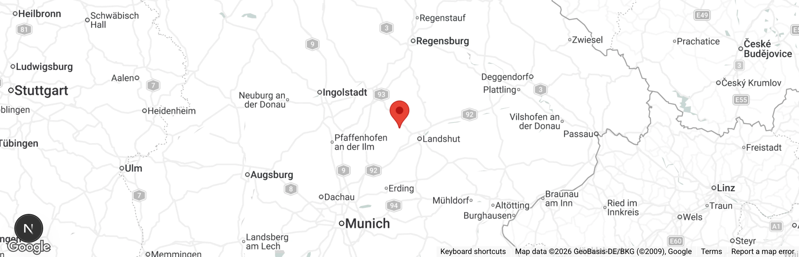 Map showing location of Tierschutzverein Landkreis Landshut - Cats & Dogs in Not e.V.