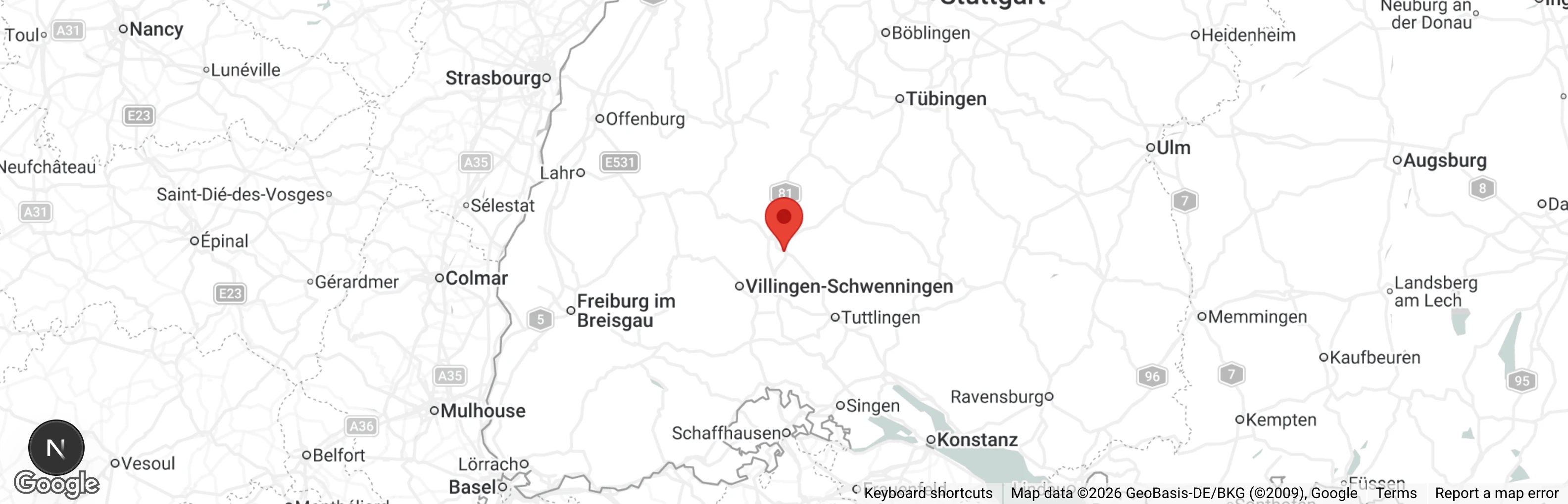 Map showing location of Tierheim Prof. Konrad Mayer Rottweil