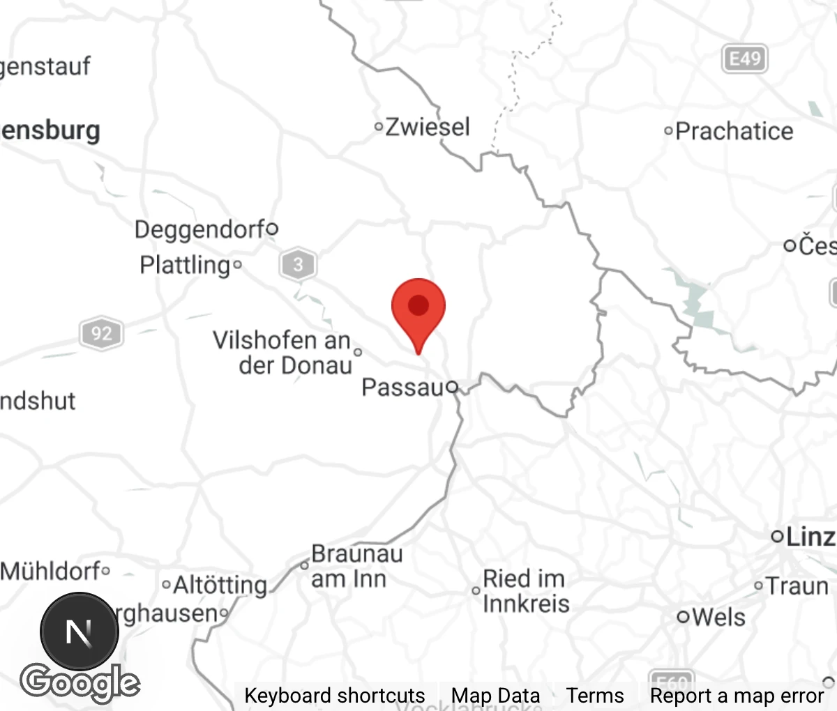 Map showing location of Tierheim Buch des Tierschutzverein/ Tierschutz-Aktiv Passau u. U. e.V.