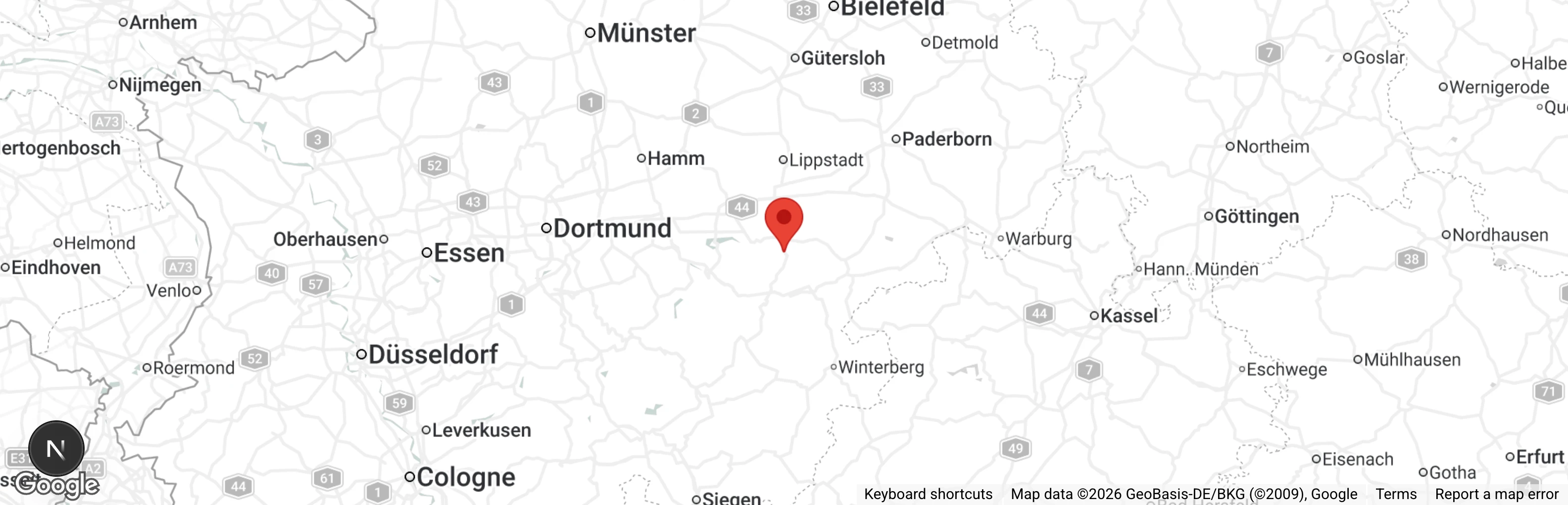 Map showing location of Warsteiner Tierfreunde e.V.