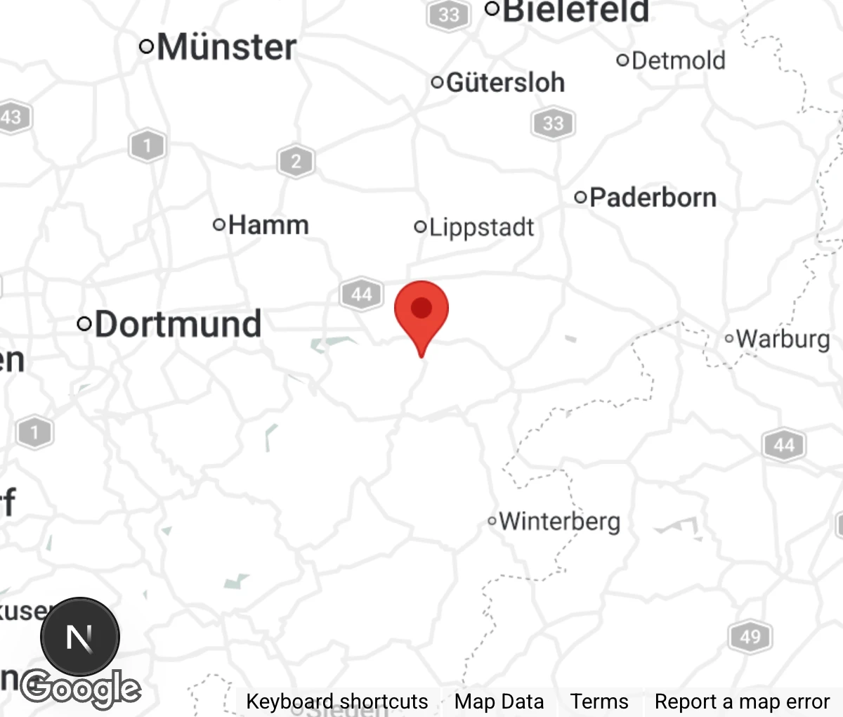 Map showing location of Warsteiner Tierfreunde e.V.