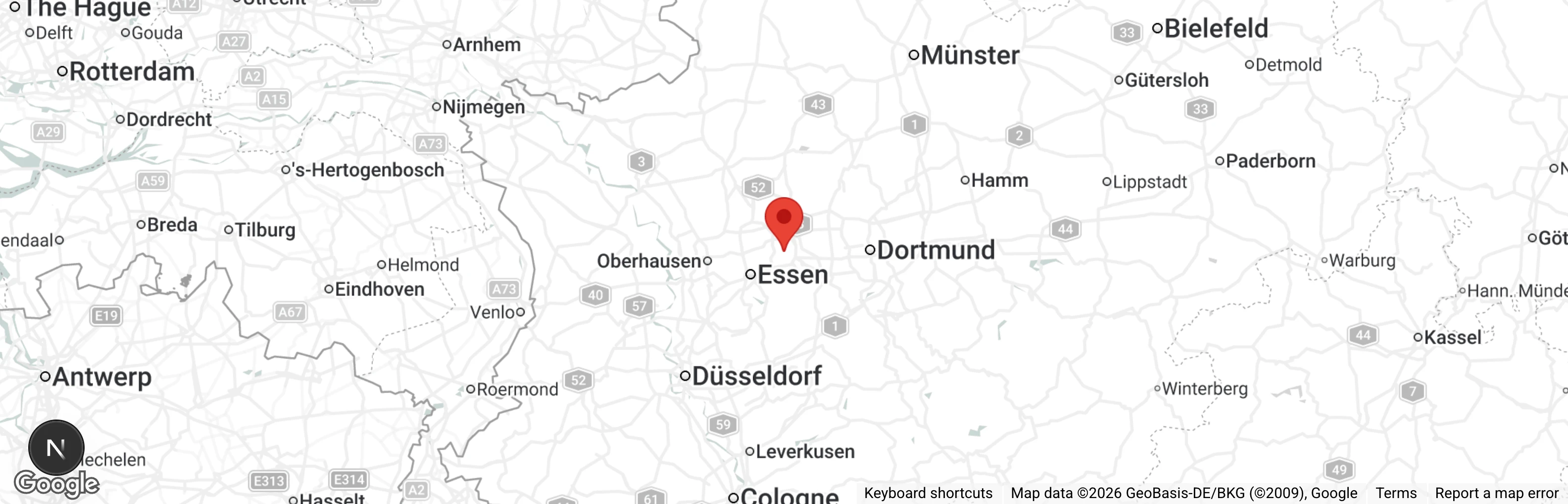 Map showing location of Tierheim Herne-Wanne