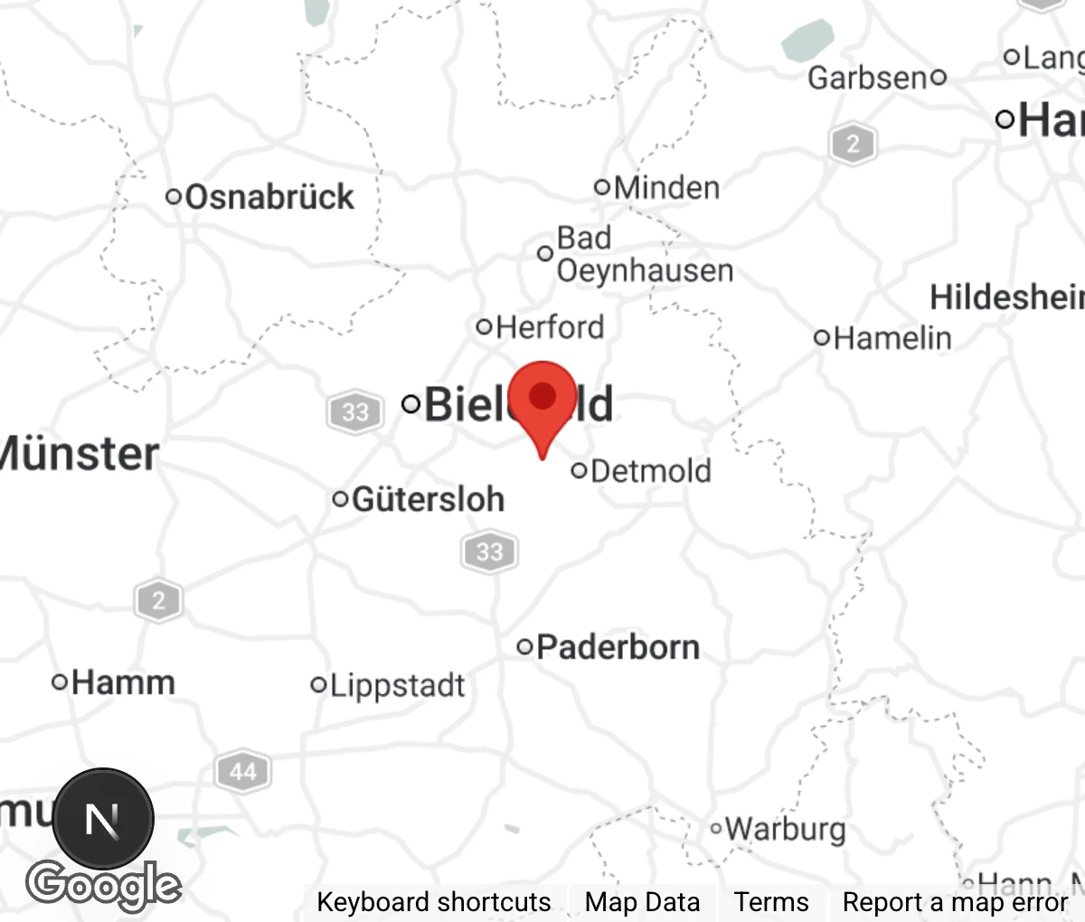 Map showing location of Katzen in Not e.V.