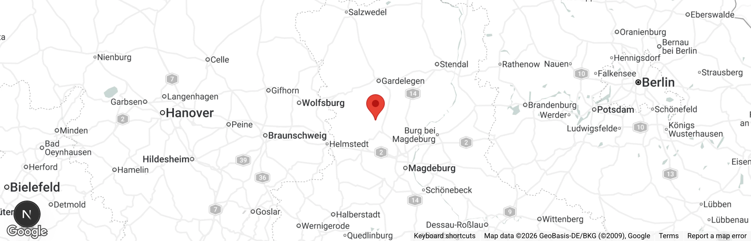 Map showing location of Tierheim Satuelle
