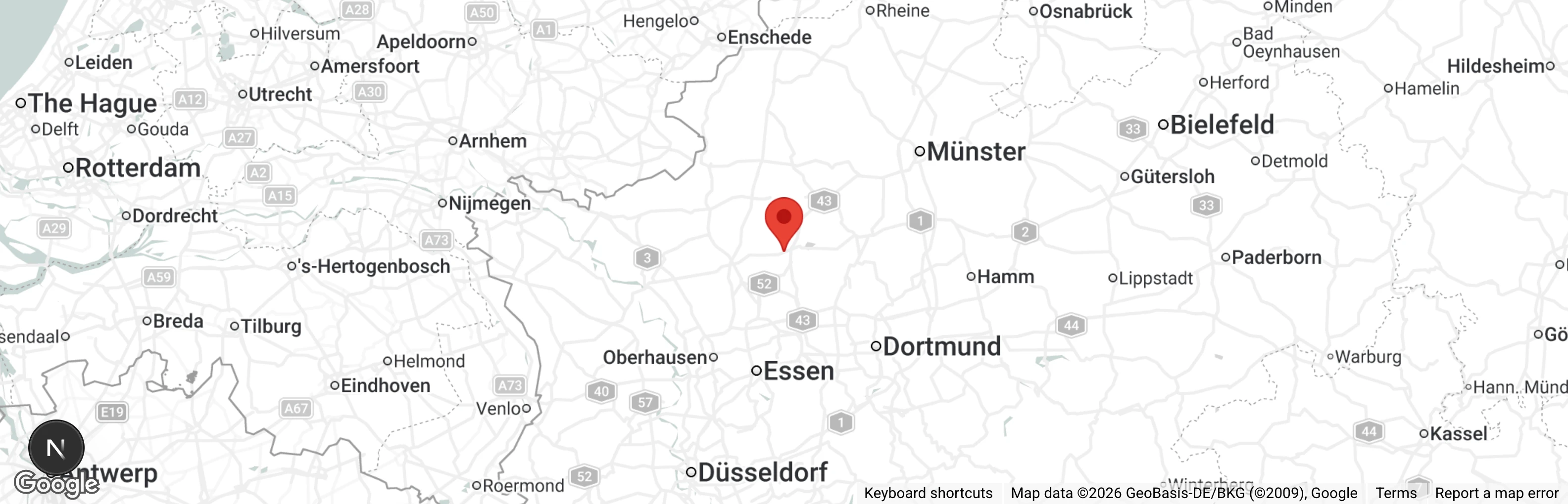 Map showing location of Aktive Tierhilfe Marl / Haltern e.V.