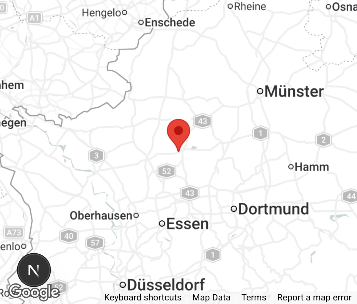 Map showing location of Aktive Tierhilfe Marl / Haltern e.V.