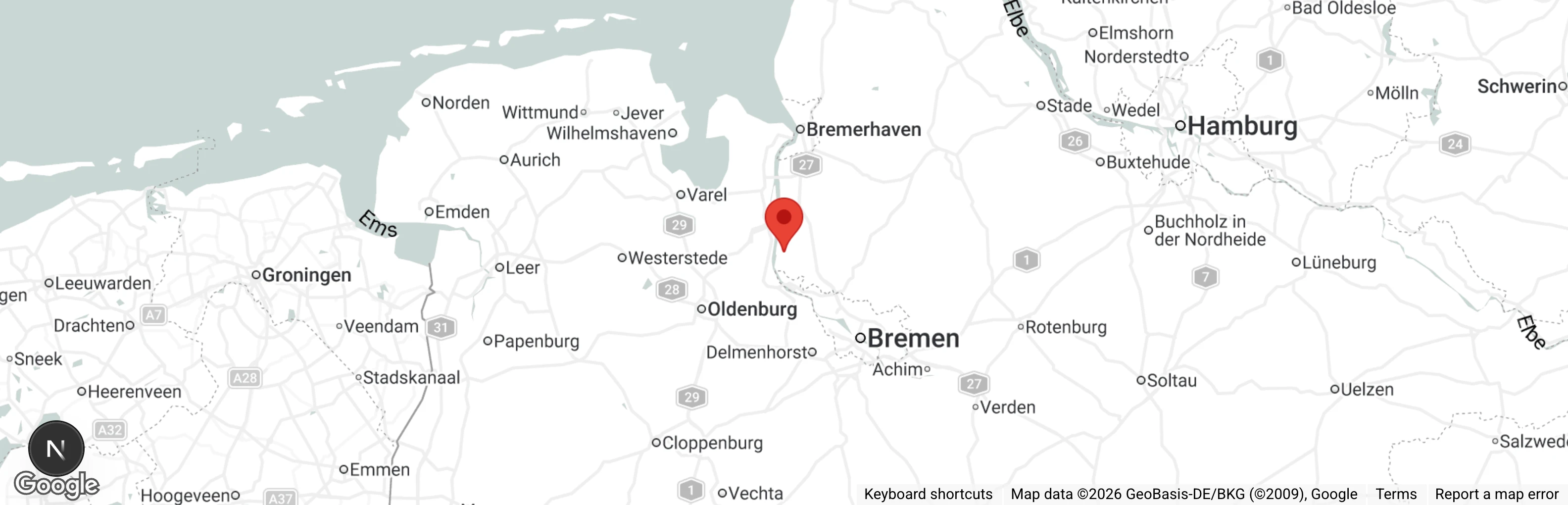 Map showing location of Tierschutzverein Osterholz- Scharmbeck e.V.