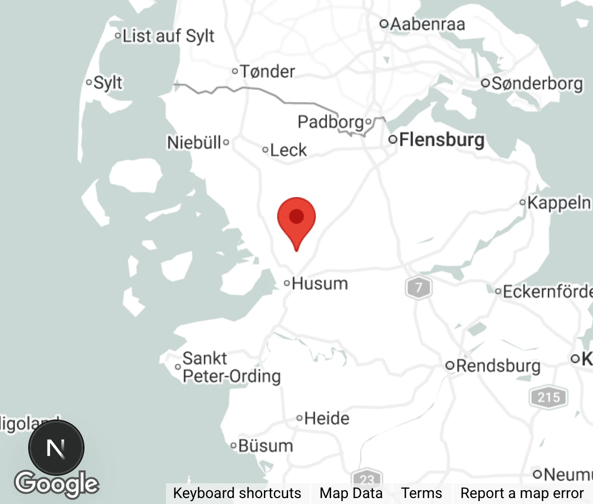 Map showing location of Tierheim Ahrenshöft/Steinberg