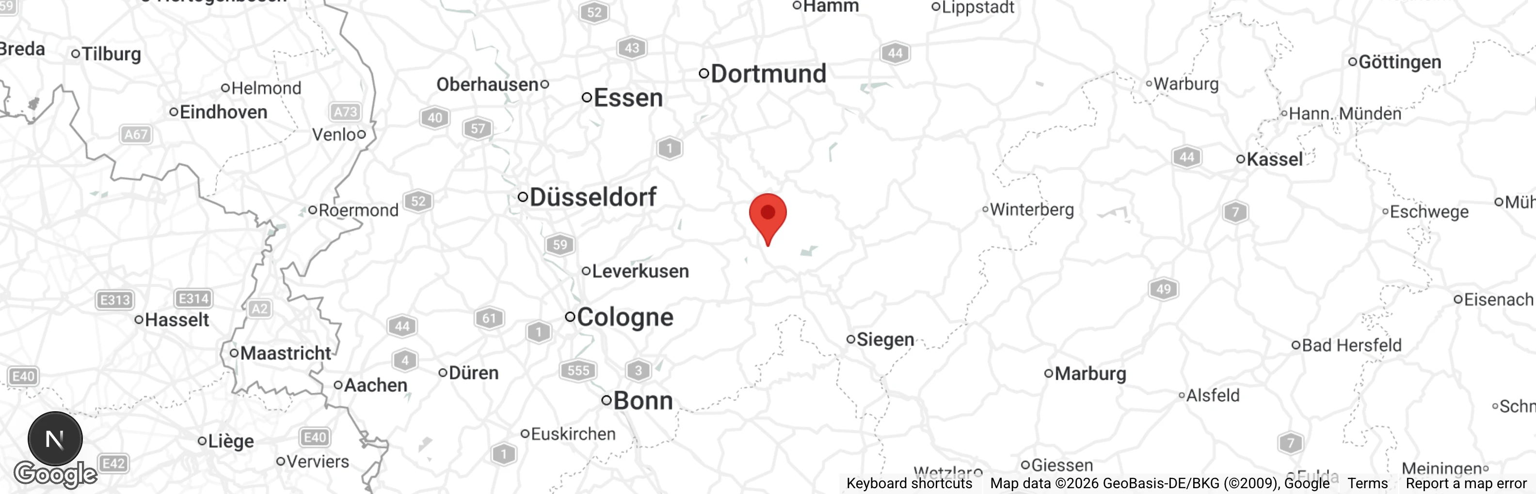 Map showing location of Tierschutzverein Meinerzhagen/Kierspe e.V.