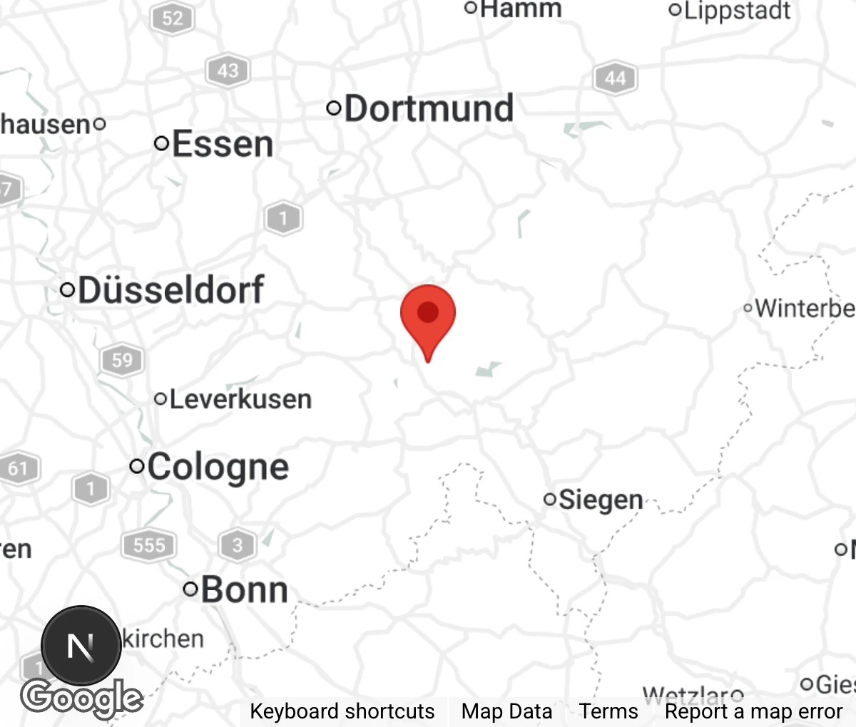 Map showing location of Tierschutzverein Meinerzhagen/Kierspe e.V.