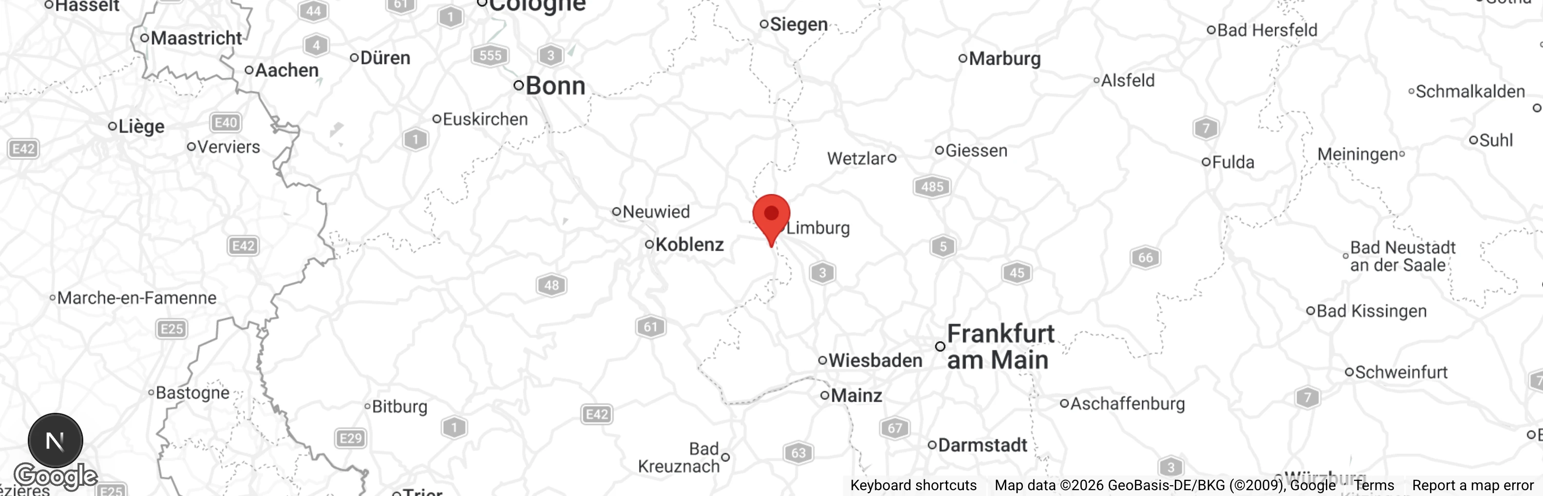 Map showing location of Tierschutzverein Diez u.U. e.V.