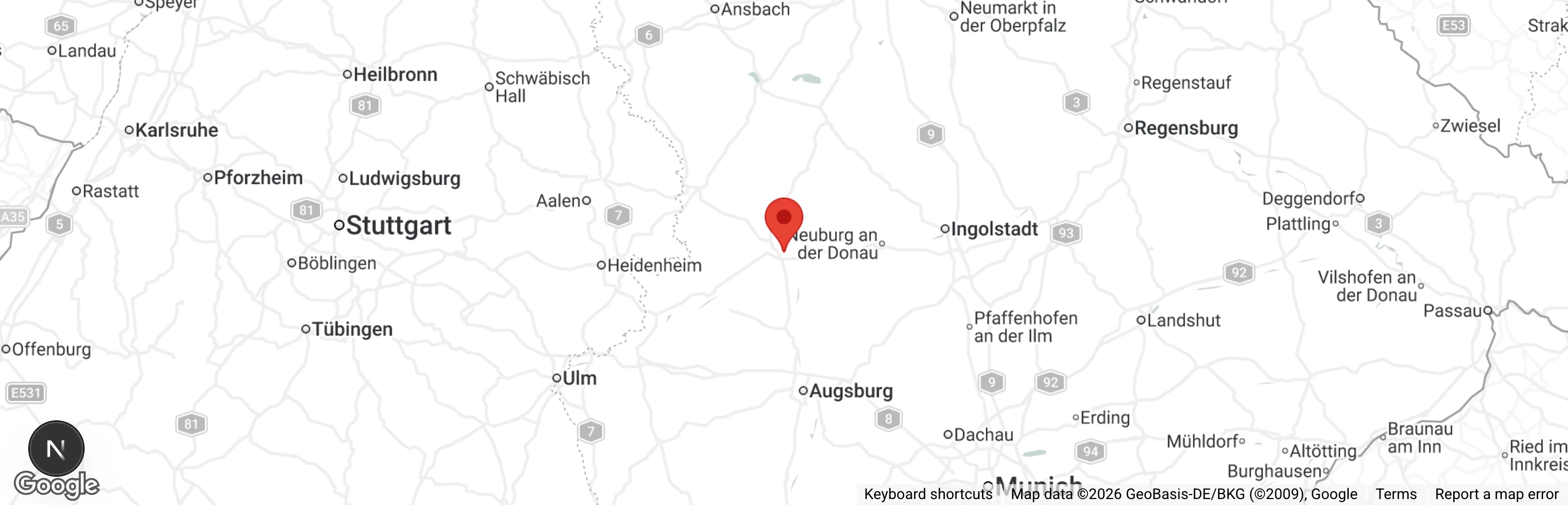 Map showing location of Tierheim Hamlar