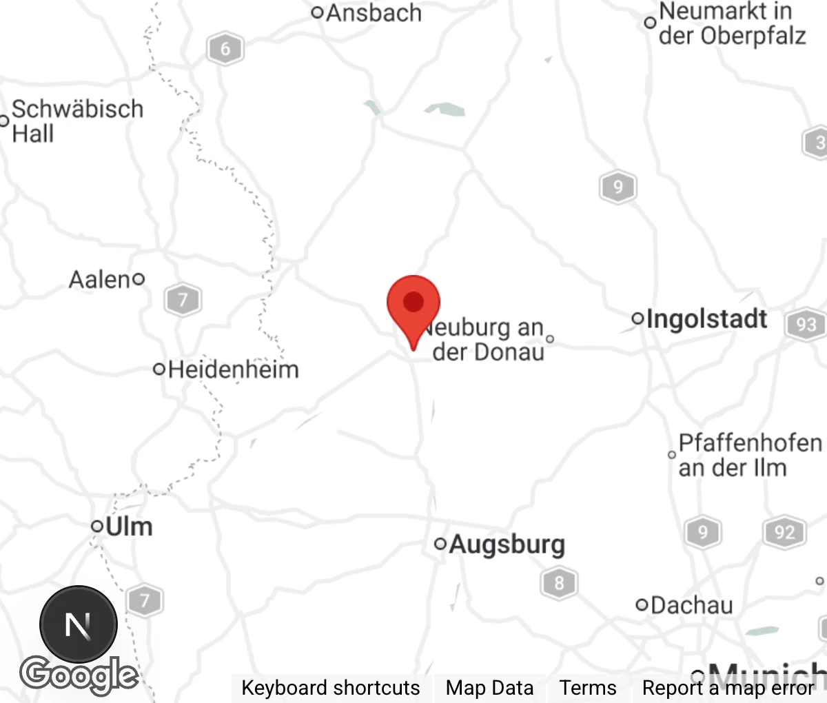 Map showing location of Tierheim Hamlar