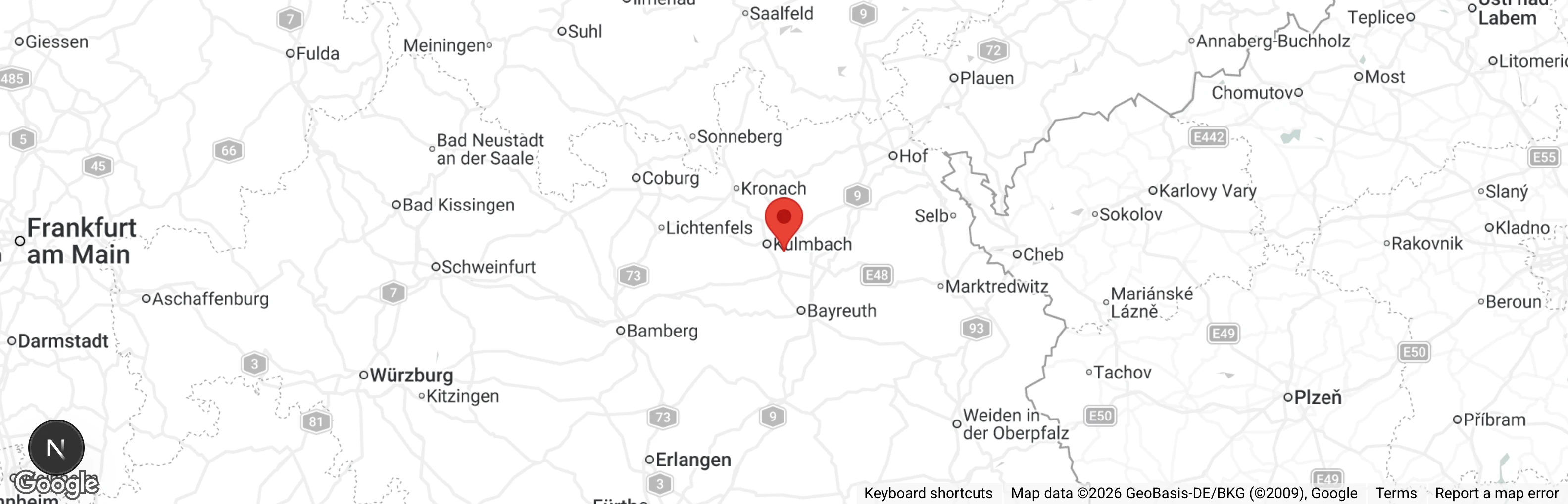 Map showing location of Tierheim Kulmbach