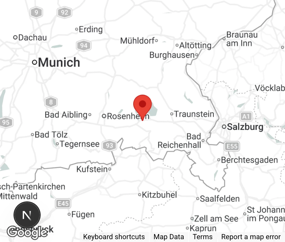 Map showing location of Tierschutzverein Häuser der Hoffnung e.V.