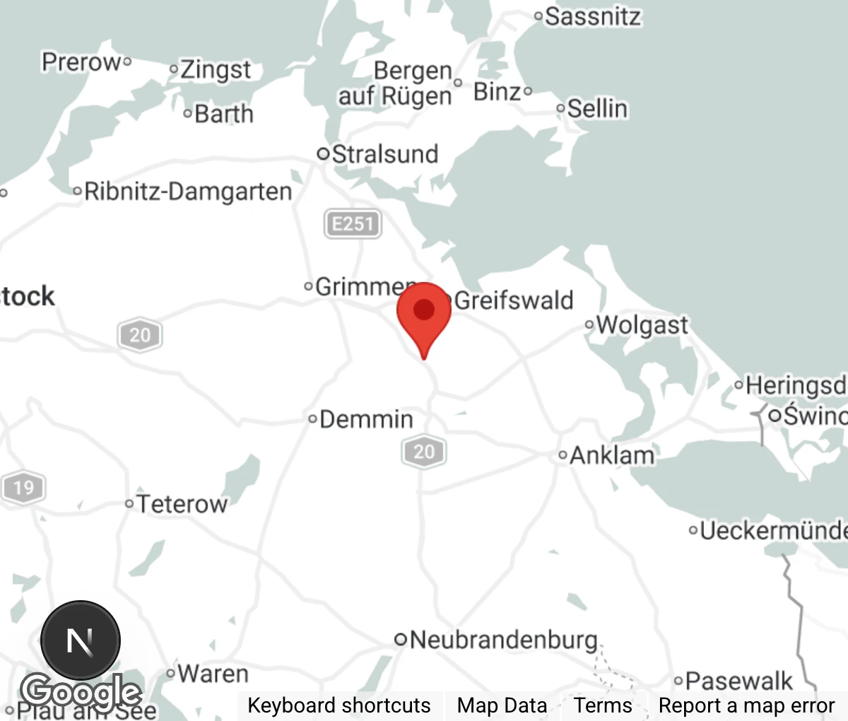 Map showing location of Tierhof Sonnenschein