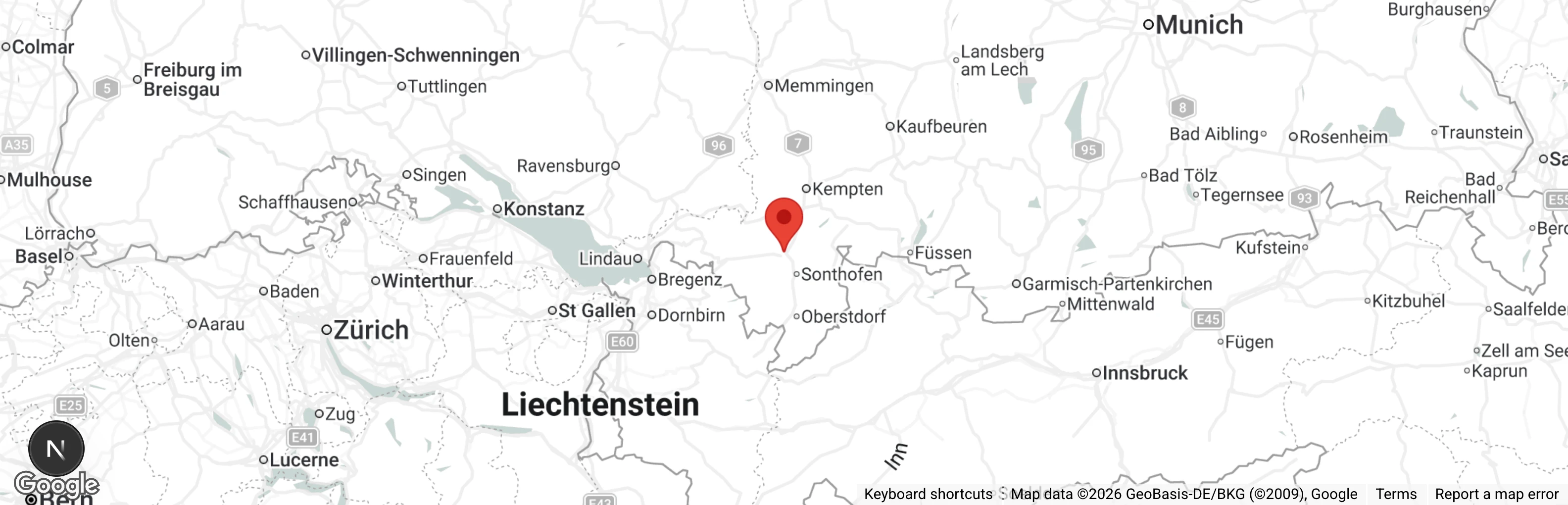Map showing location of Tierheim Unterzollbrücke
