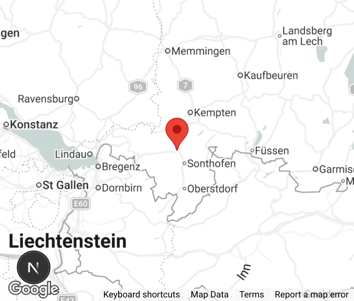 Map showing location of Tierheim Unterzollbrücke
