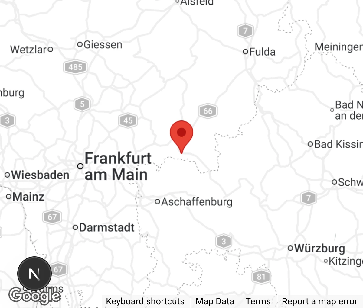 Map showing location of Tierschutzverein Katzenzuhause e. V.