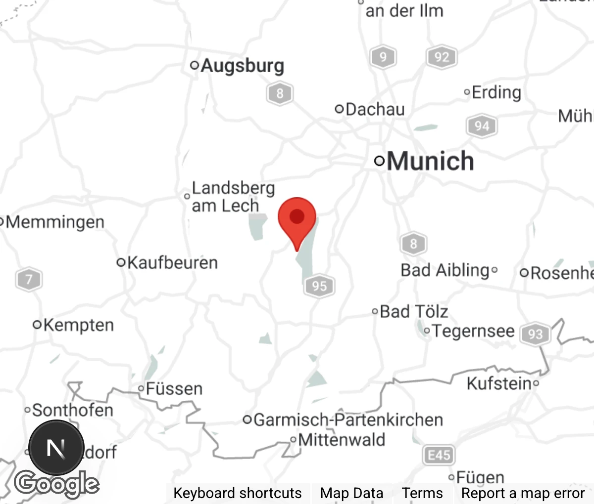 Map showing location of Tierschutzverein Tutzing u. U. e.V.