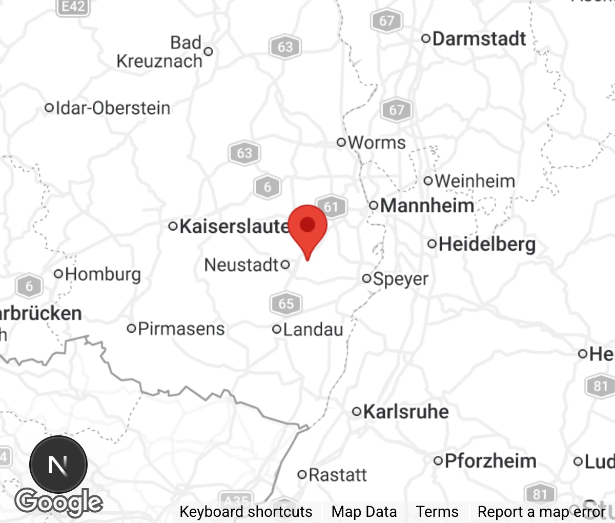 Map showing location of Erster Tierschutzverein Haßloch u. U. e.V.