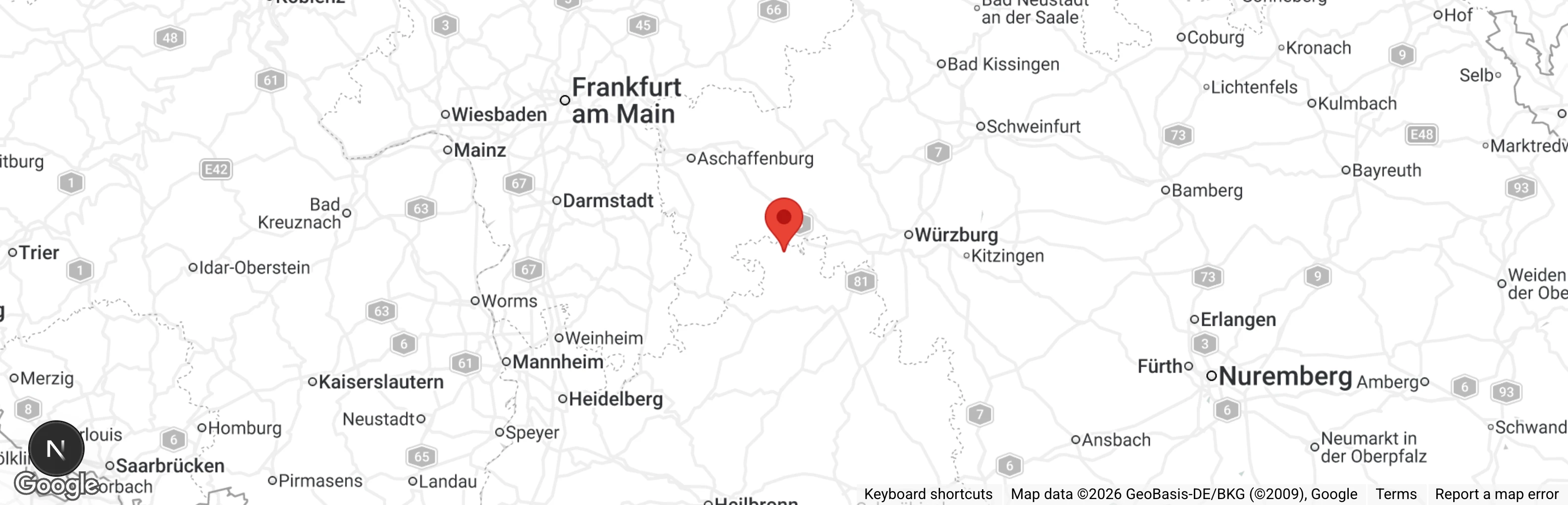 Map showing location of Theodora Brand Tierheim