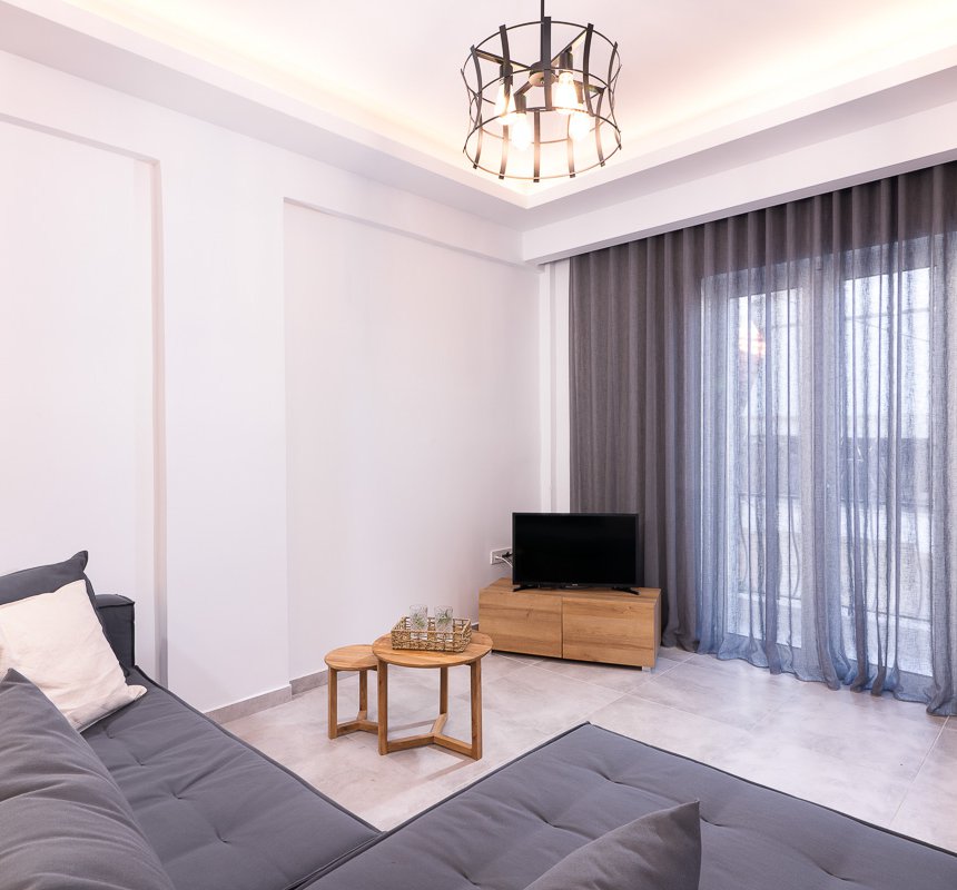 Ο εσωτερικός χώρος του Deluxe Apartment του Lithies Zante Living