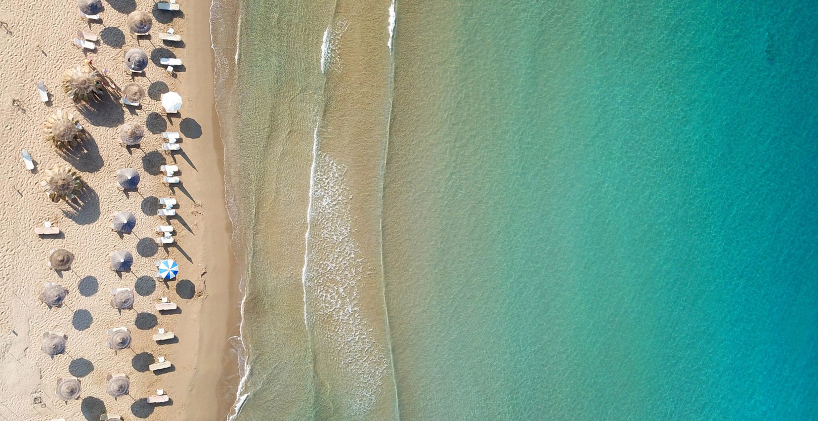 Amazing beach in Zante with golden sand