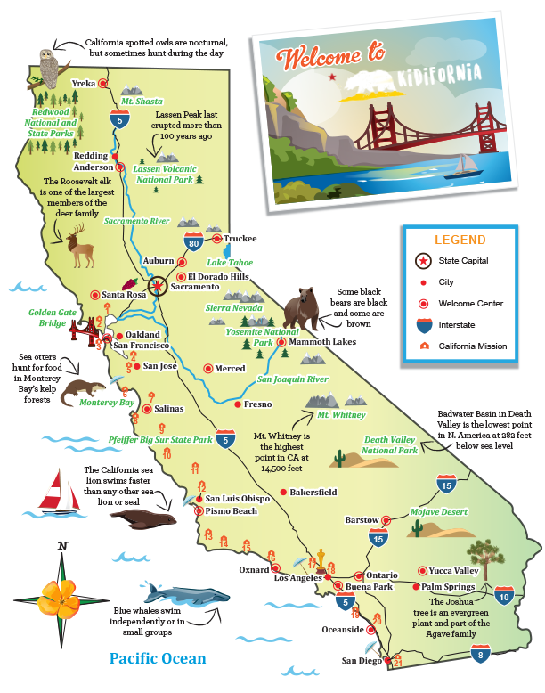 Map Of California Missions Printable Visit California   Little Passports