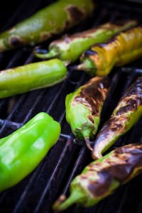 roasted green hatch chilies