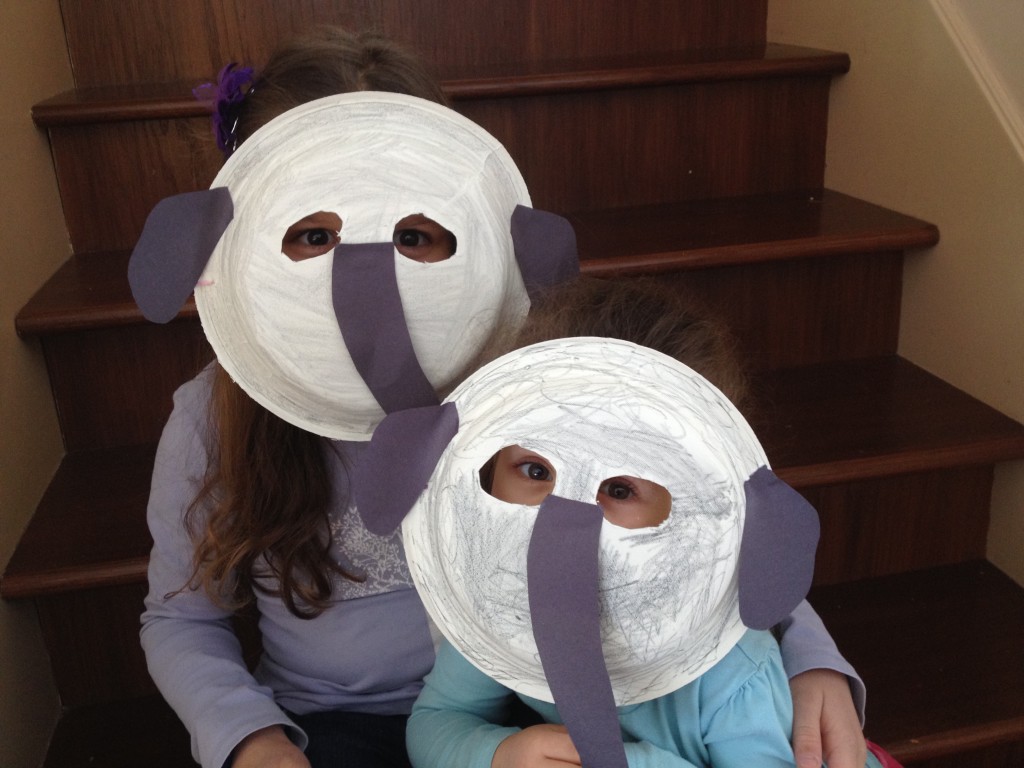 Little Passports Blog World Edition Exploring Thailand Girls Wearing Elephant Paper plate Masks