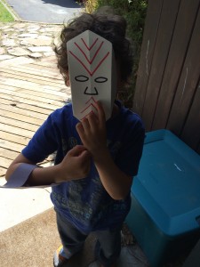 Little Passports Blog Noah with Kenyan Mask