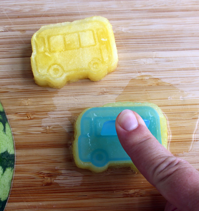 Back to School Bento Yellow Watermelon School Bus Cut Outs Close-Up
