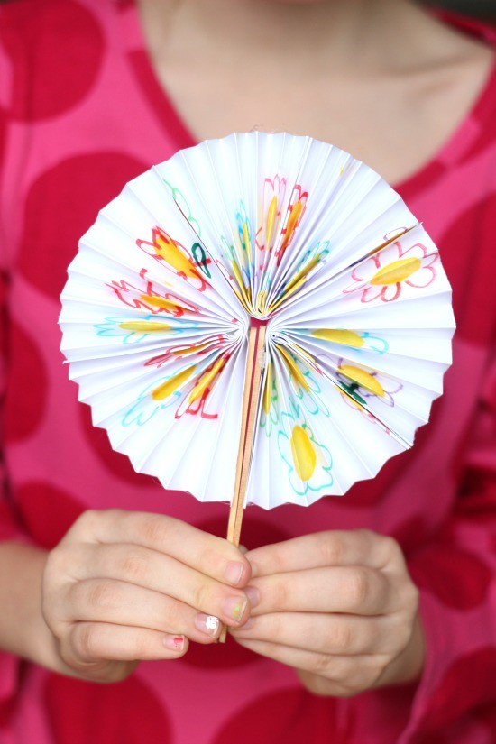 Diy Chinese New Year Fans How To Make A Chinese Fan Little Passports